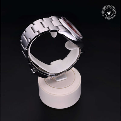 Rolex Certified Pre-owned Oyster Perpetual M126000-0007 front on black background