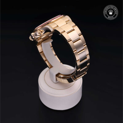 Rolex Certified Pre-owned Daytona M116598RBOW-0001 front on black background