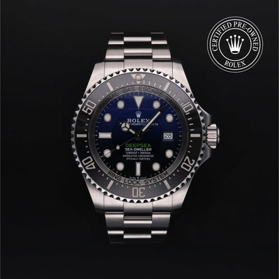 Rolex Certified Pre-owned Deep Sea M126660-0002 front on black background