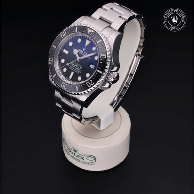Rolex Certified Pre-owned Deep Sea M126660-0002 front on black background