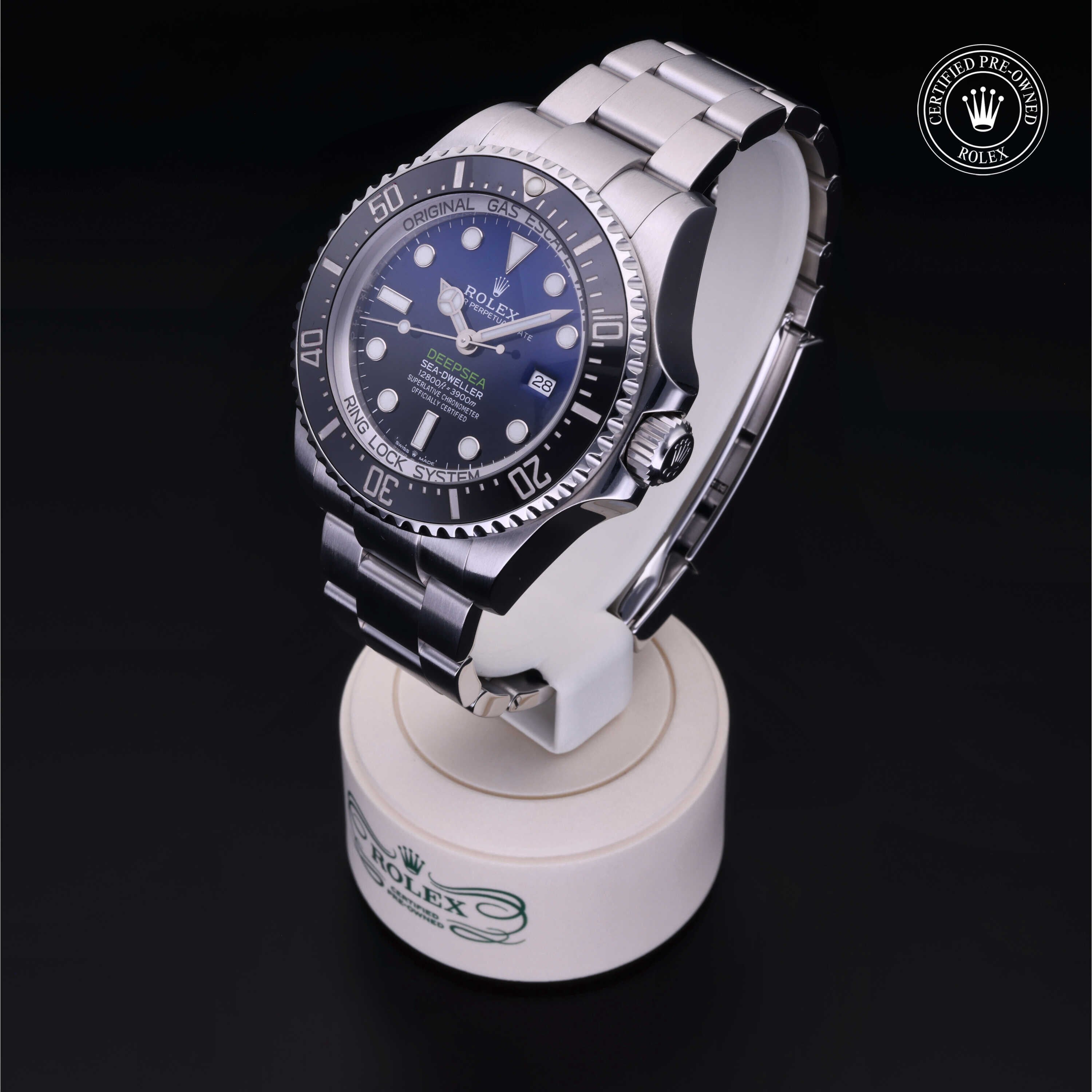 Rolex Certified Pre-owned Deep Sea M126660-0002 front on black background