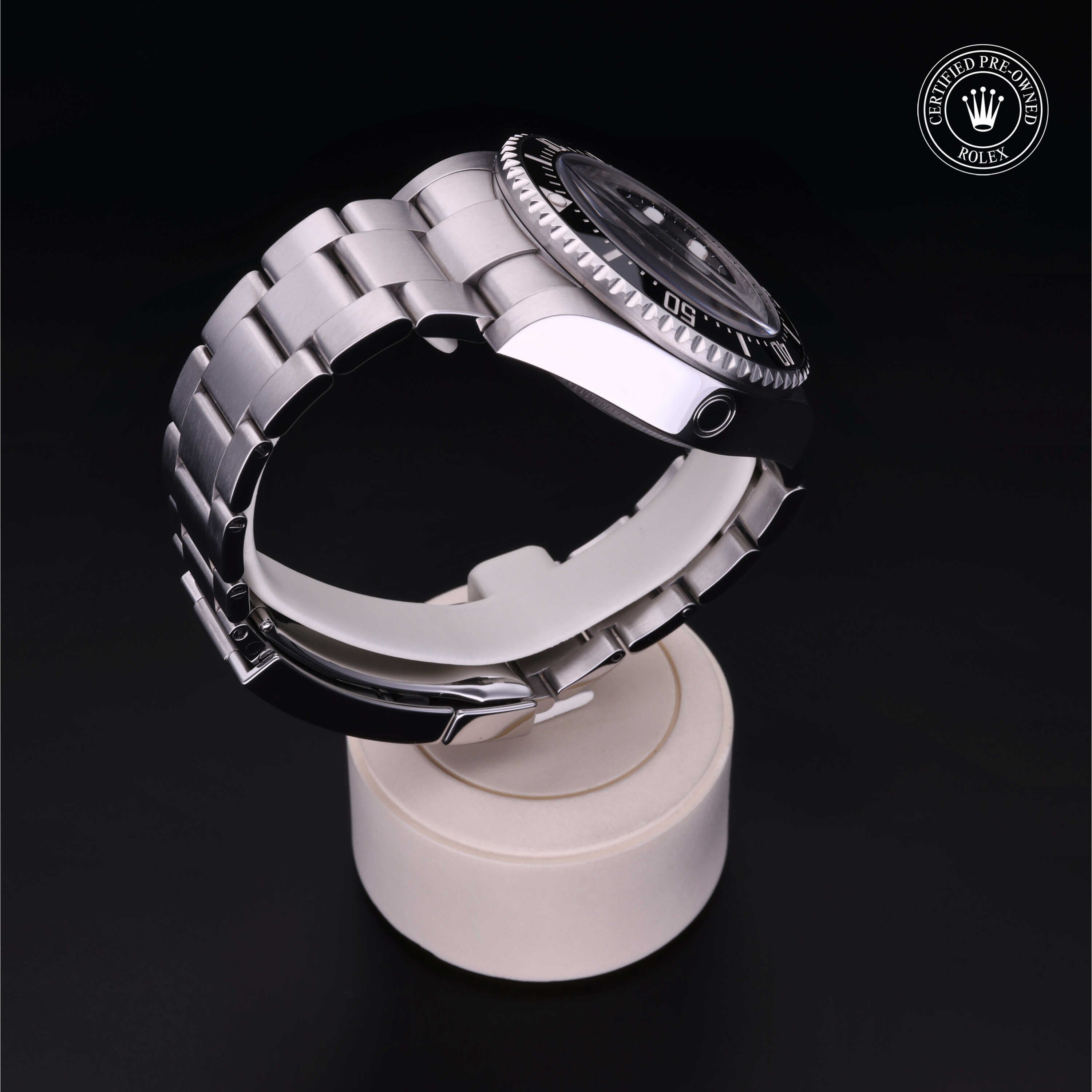 Rolex Certified Pre-owned Deep Sea M126660-0001 front on black background