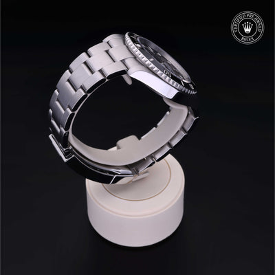 Rolex Certified Pre-owned Submariner Non Date M124060-0001 front on black background