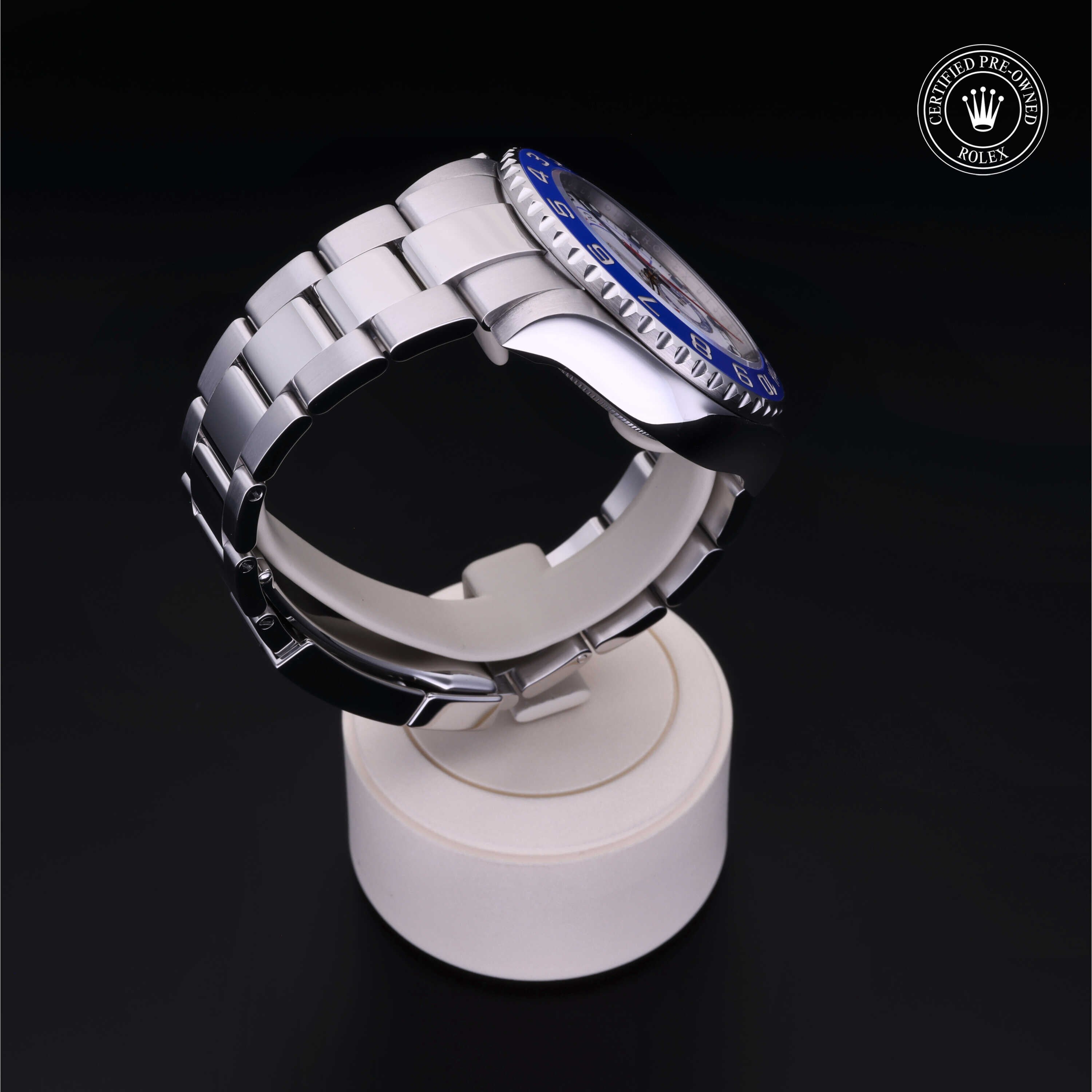 Rolex Certified Pre-owned Yacht-Master M116680-0001 front on black background