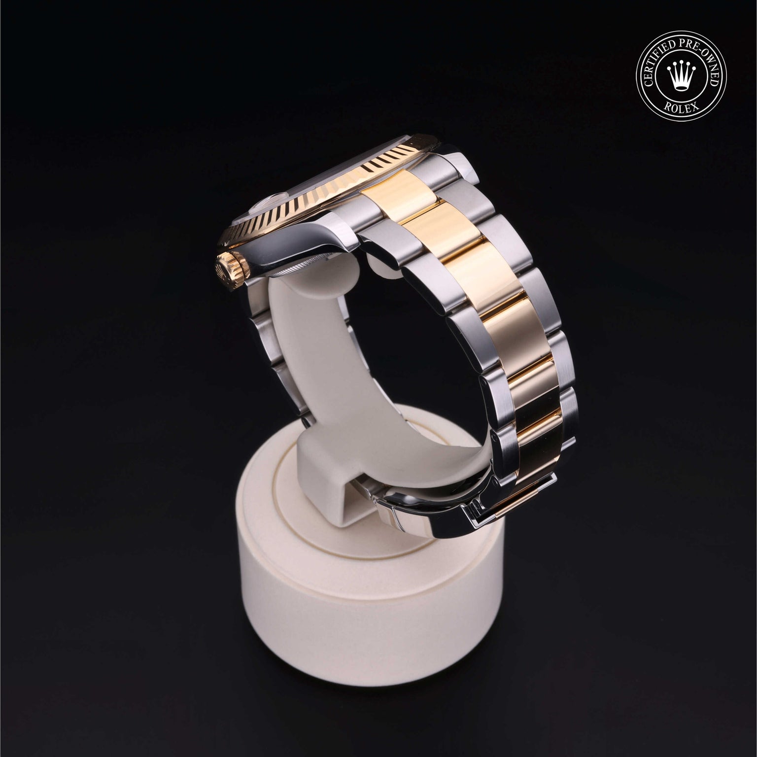 Rolex Certified Pre-owned Datejust M116333-0007 front on black background