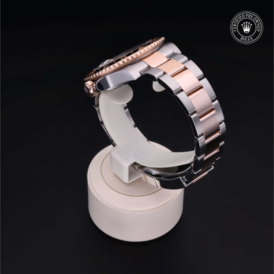 Rolex Certified Pre-owned GMT M126711CHNR-0002 front on black background