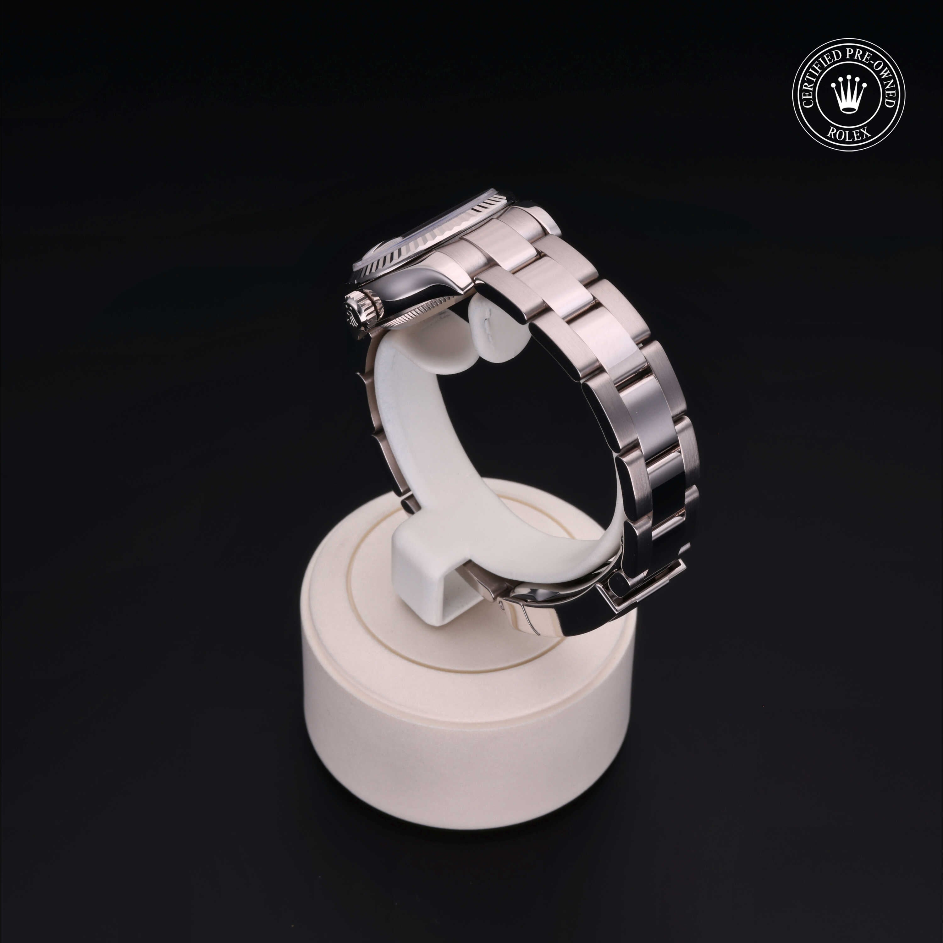 Rolex Certified Pre-owned Lady Datejust M179179-0136 front on black background