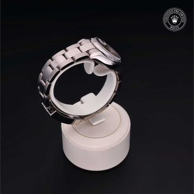 Rolex Certified Pre-owned Lady Datejust M179179-0136 front on black background