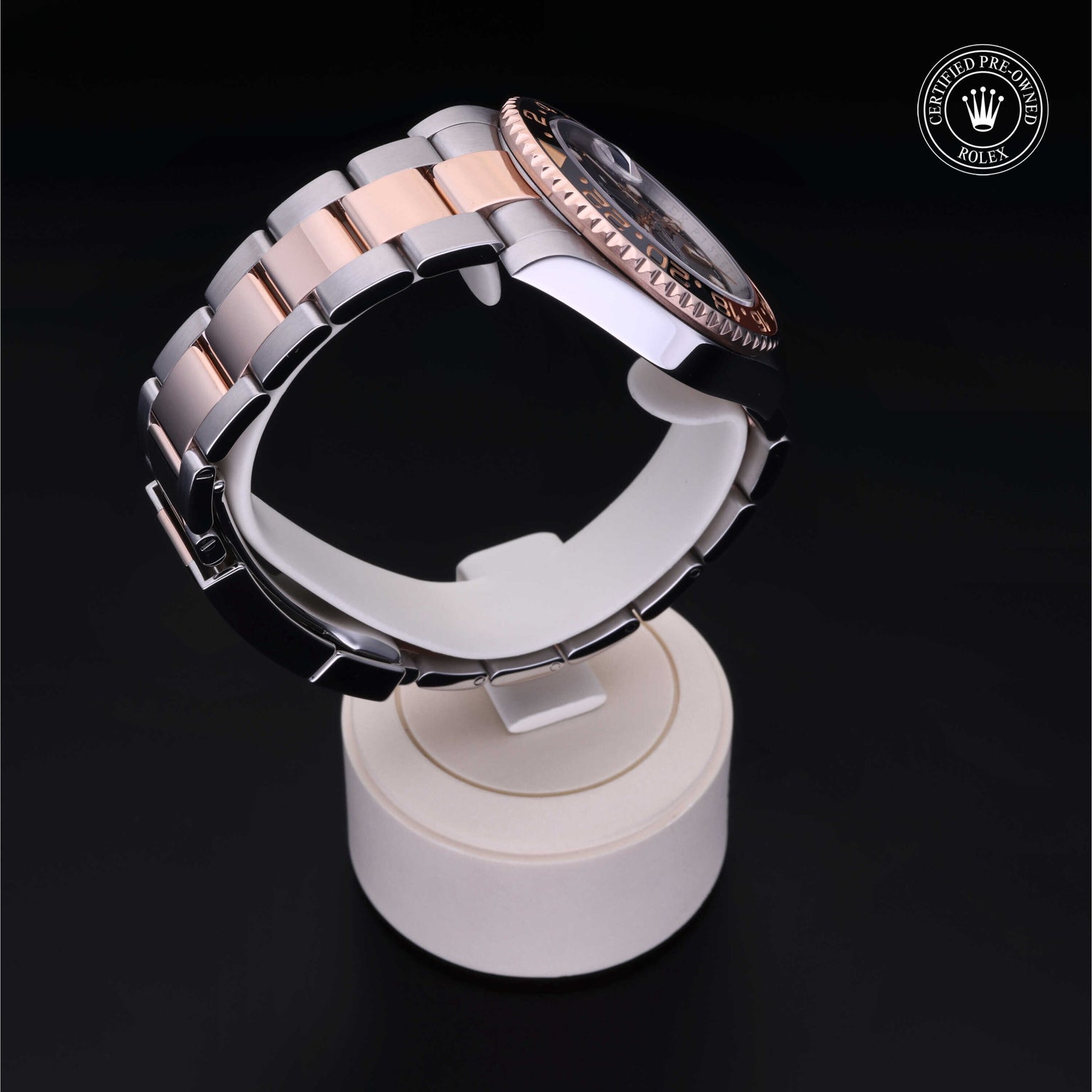 Rolex Certified Pre-owned GMT M126711CHNR-0002 front on black background