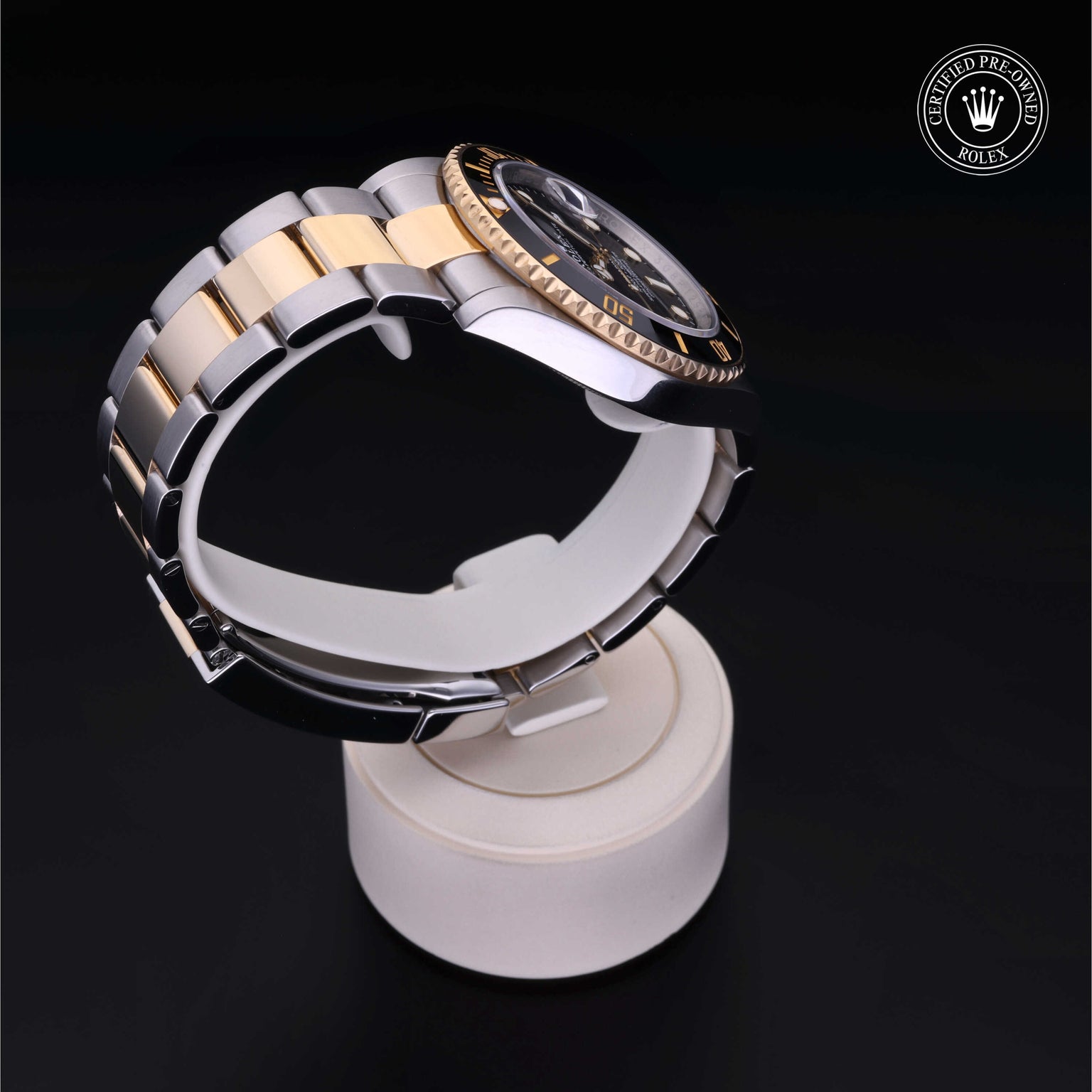 Rolex Certified Pre-owned Submariner M126613LN-0002 front on black background