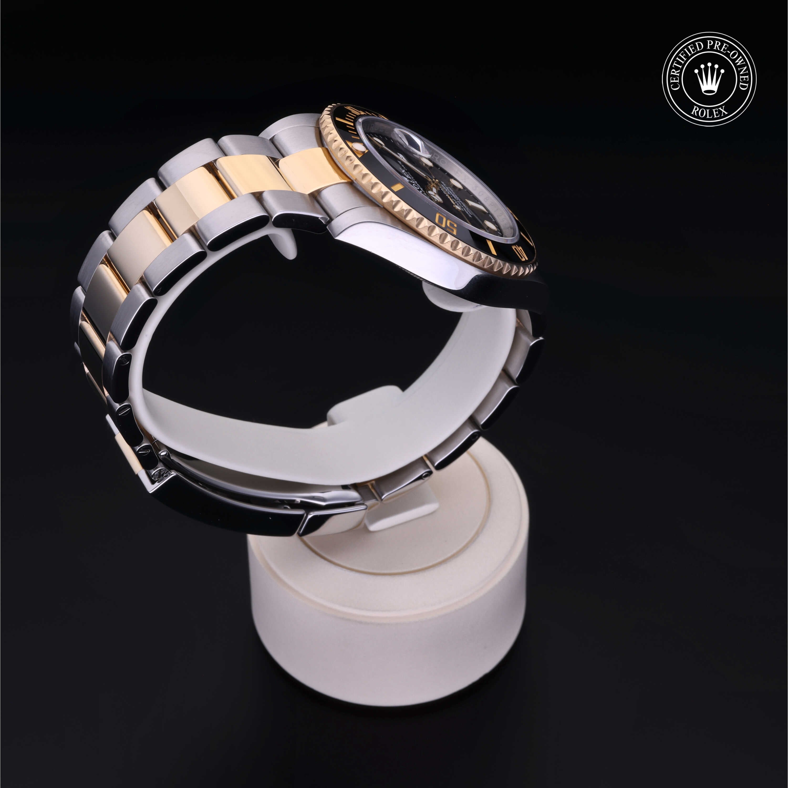 Rolex Certified Pre-owned Submariner M126613LN-0002 front on black background