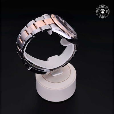 Rolex Certified Pre-owned Datejust M126331-0003 front on black background