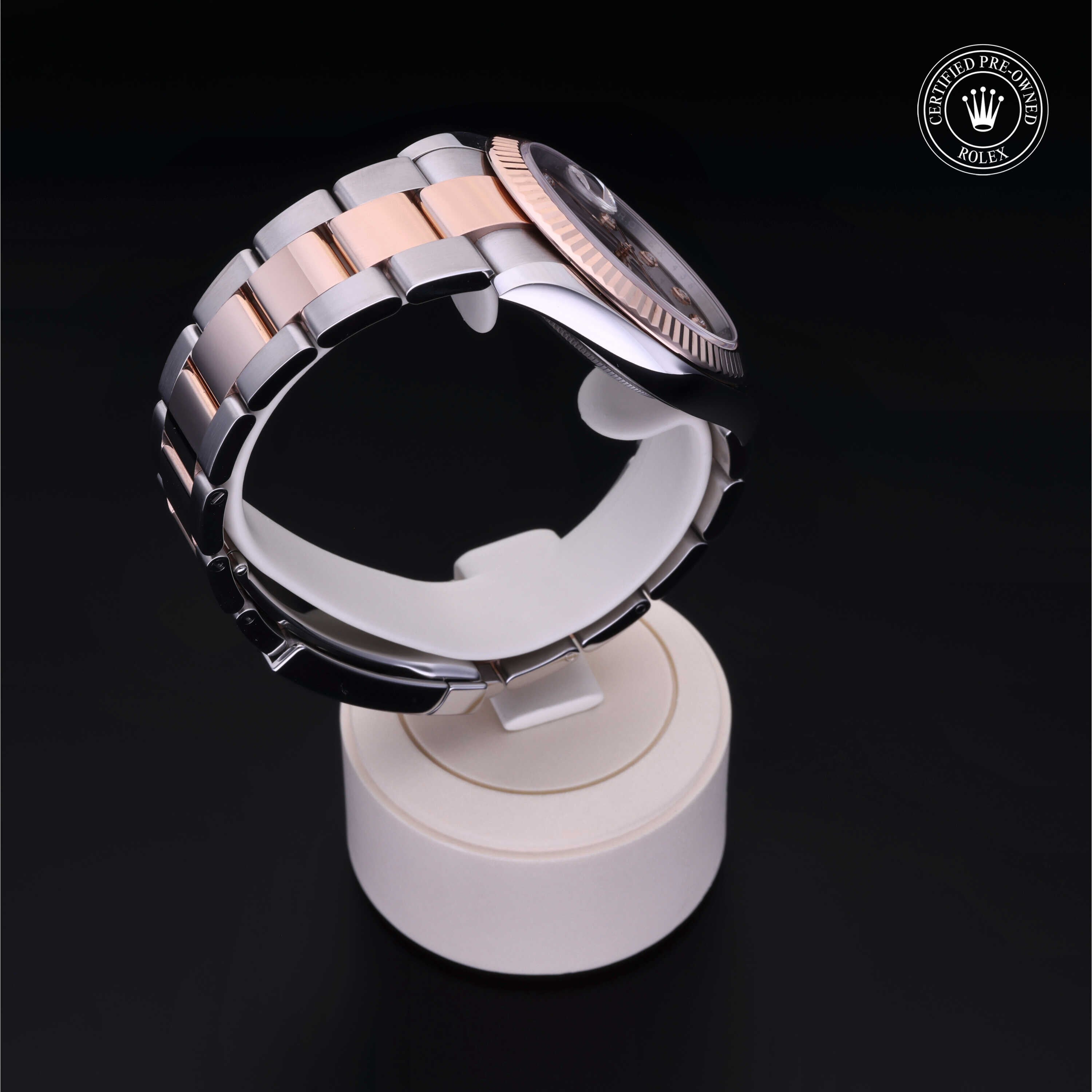 Rolex Certified Pre-owned Datejust M126331-0003 front on black background