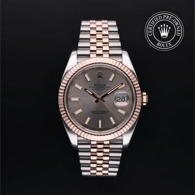 Rolex Certified Pre-owned Datejust M126331-0010 front on black background