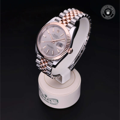 Rolex Certified Pre-owned Datejust M126331-0010 front on black background