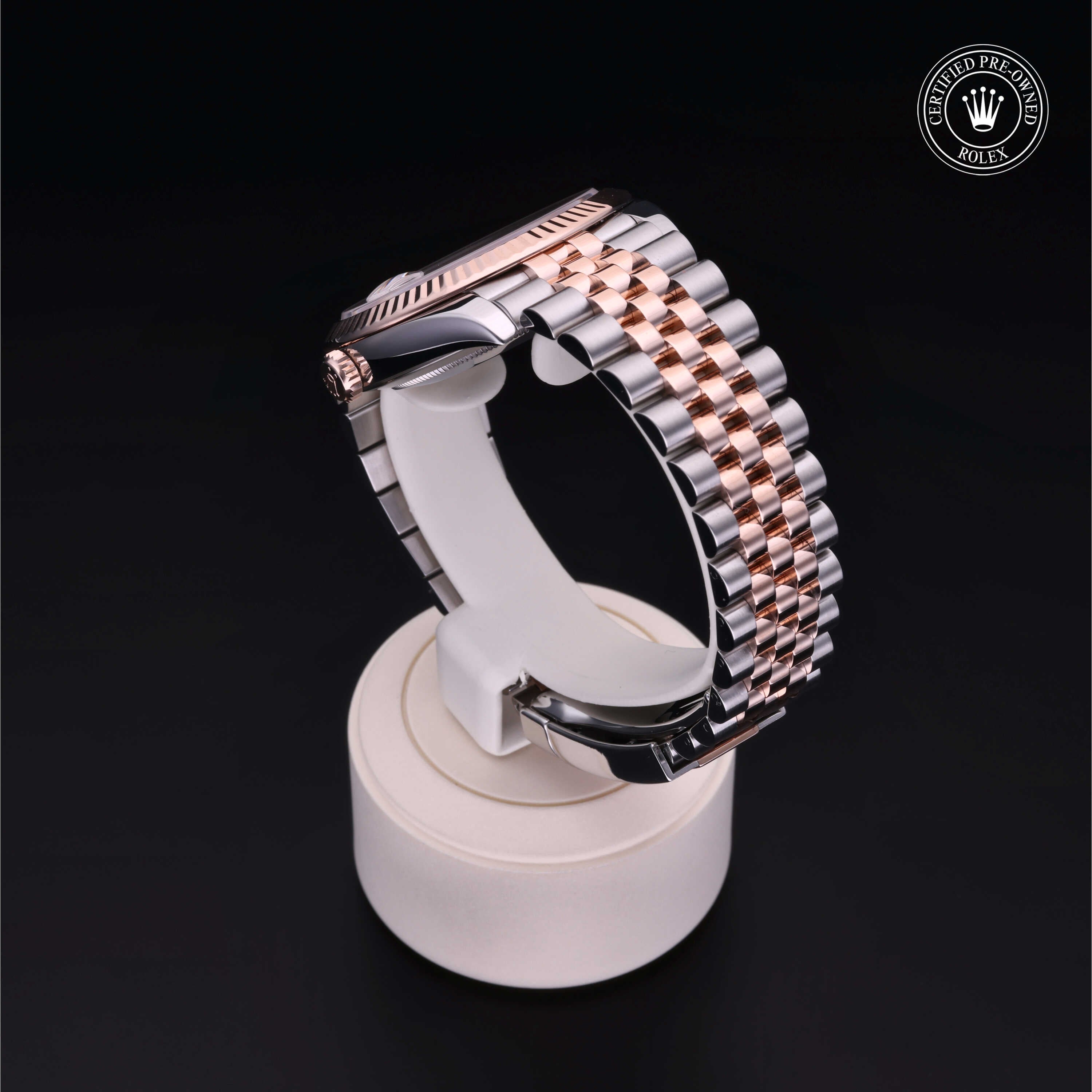 Rolex Certified Pre-owned Datejust M126331-0010 front on black background