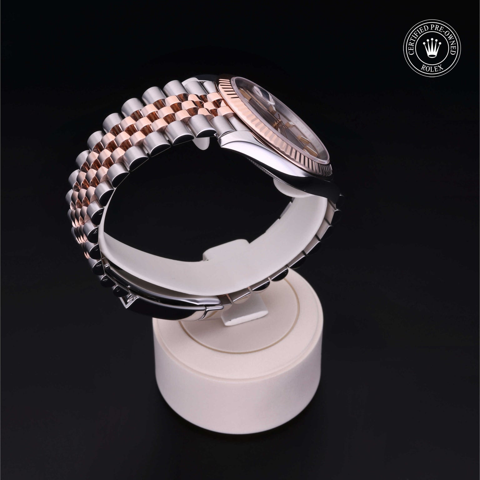 Rolex Certified Pre-owned Datejust M126331-0010 front on black background