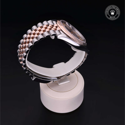 Rolex Certified Pre-owned Datejust M126331-0010 front on black background