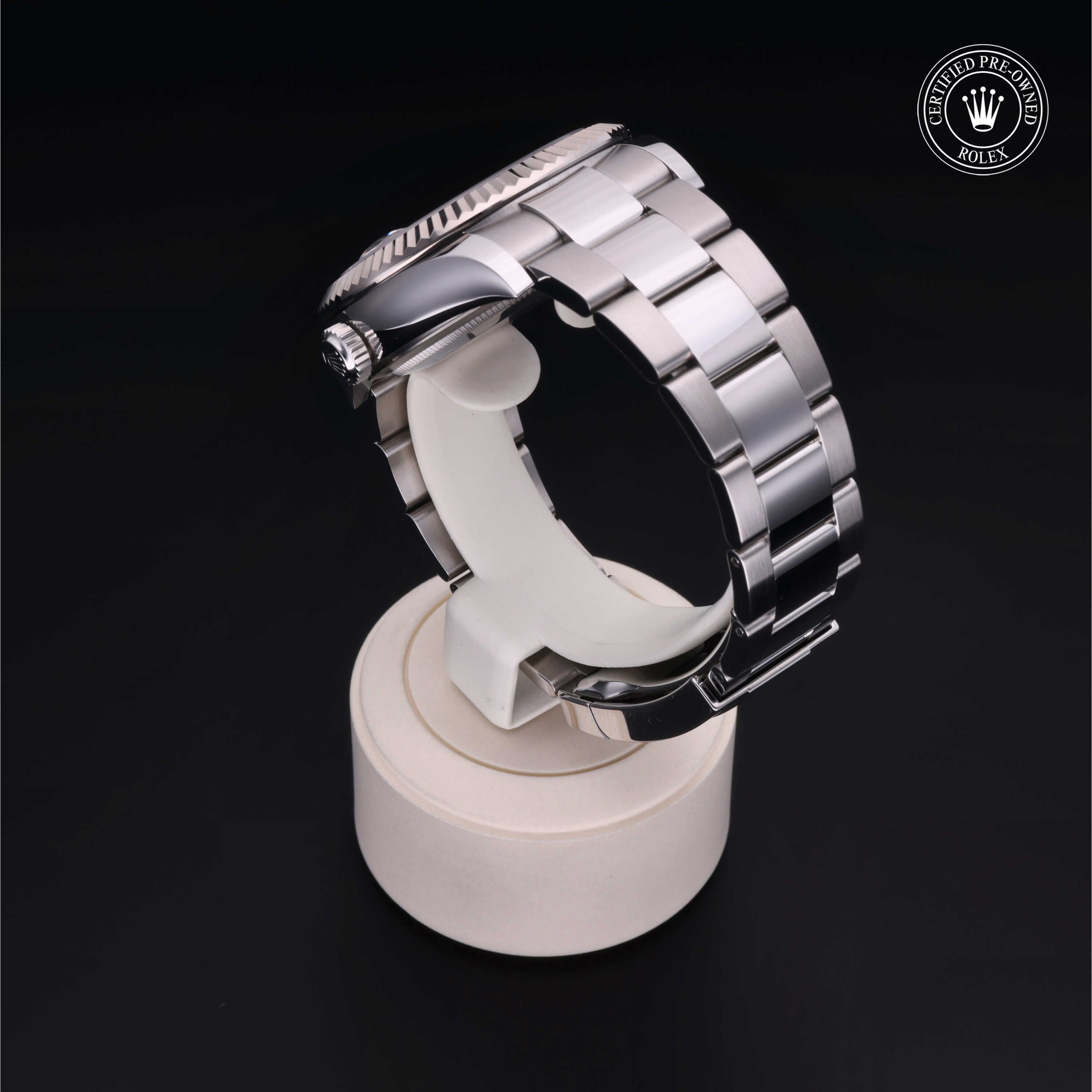 Rolex Certified Pre-owned Sky-Dweller M326934-0005 front on black background