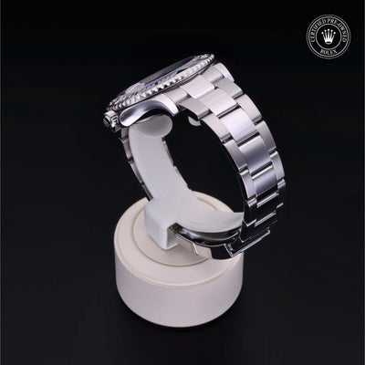 Rolex Certified Pre-owned Yacht-Master M126622-0002 front on black background