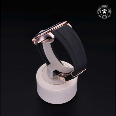 Rolex Certified Pre-owned Yacht-Master M116655-0001 front on black background