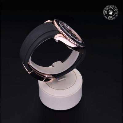 Rolex Certified Pre-owned Yacht-Master M116655-0001 front on black background