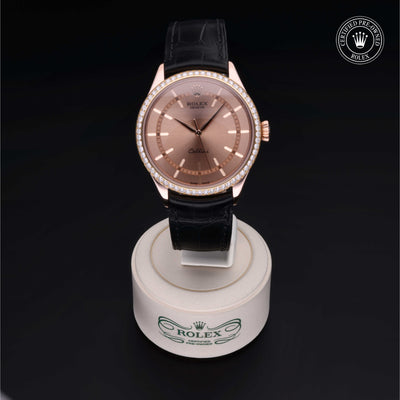 Rolex Certified Pre-owned Cellini M50705RBR-0015 front on black background