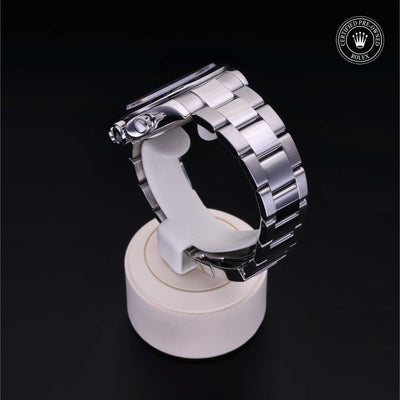 Rolex Certified Pre-owned Daytona M116520-0011 front on black background