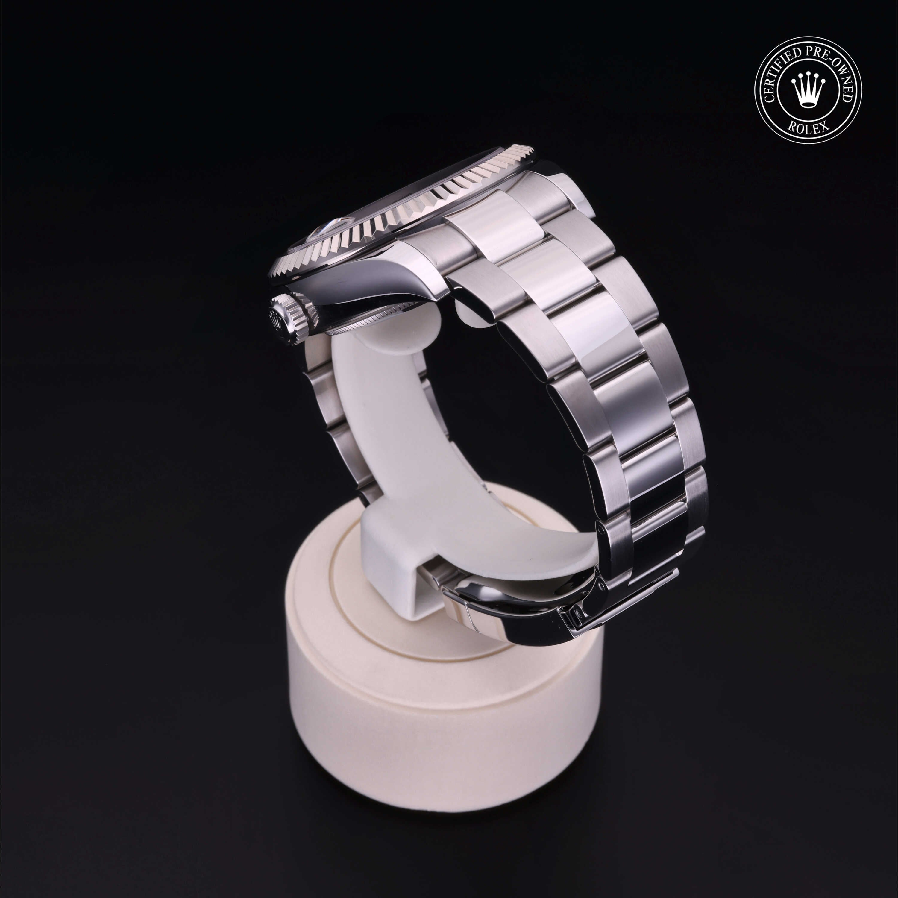 Rolex Certified Pre-owned Sky-Dweller M326934-0005 front on black background