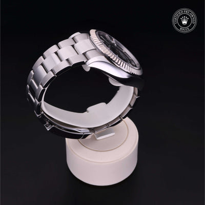 Rolex Certified Pre-owned Sky-Dweller M326934-0005 front on black background