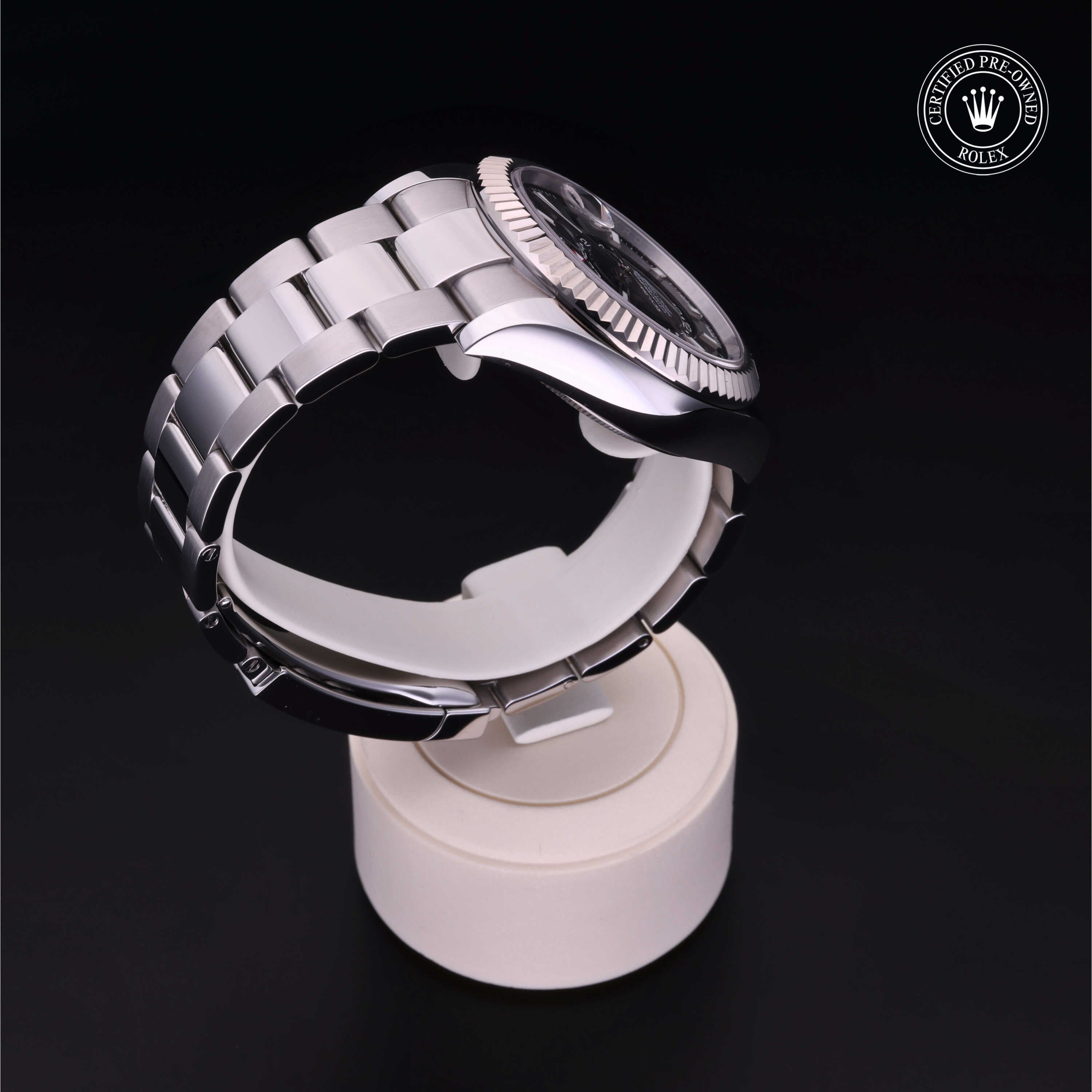 Rolex Certified Pre-owned Sky-Dweller M326934-0005 front on black background