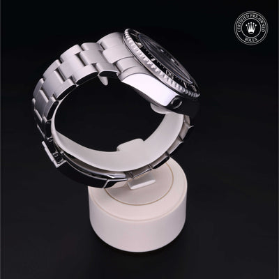 Rolex Certified Pre-owned Sea-Dweller M116660-0001 front on black background