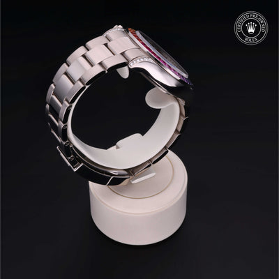 Rolex Certified Pre-owned Daytona M116599RBOW-0003 front on black background