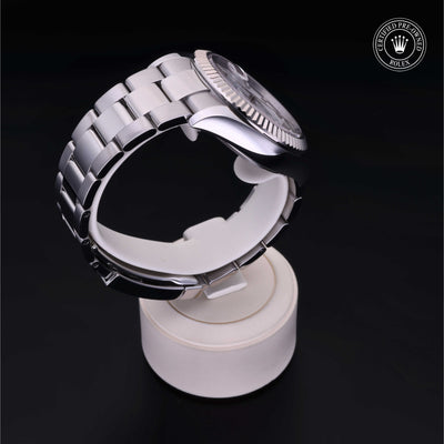 Rolex Certified Pre-owned Sky-Dweller M326934-0001 front on black background