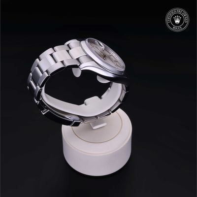 Rolex Certified Pre-owned Datejust M116200-0056 front on black background