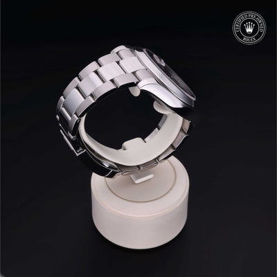 Rolex Certified Pre-owned Datejust M116300-0001 front on black background
