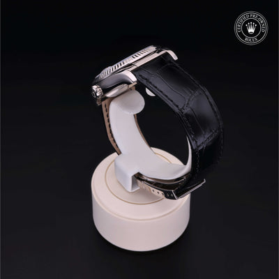 Rolex Certified Pre-owned Datejust M116139-0029 front on black background