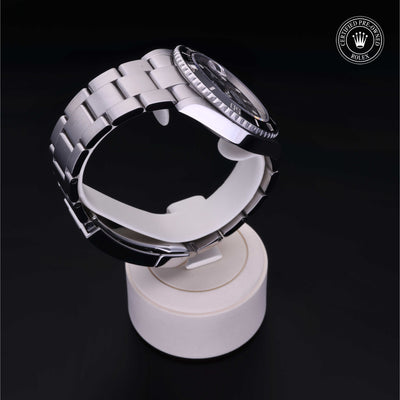 Rolex Certified Pre-owned Submariner M126610LN-0001 front on black background