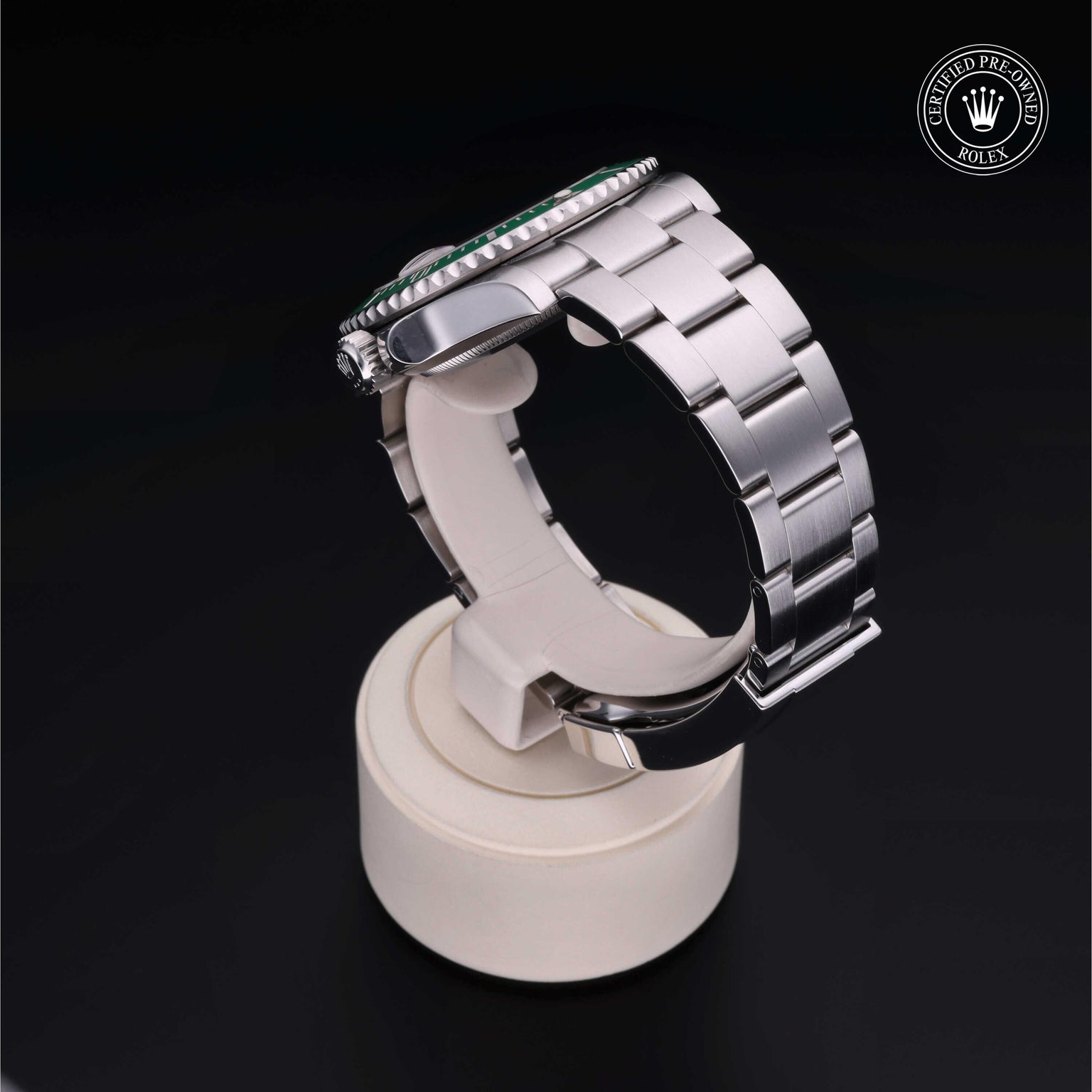 Rolex CPO Submariner M126610LV front on white background