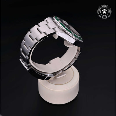 Rolex CPO Submariner M126610LV front on white background
