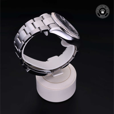 Rolex Certified Pre-owned Sky-Dweller M326934-0005 front on black background