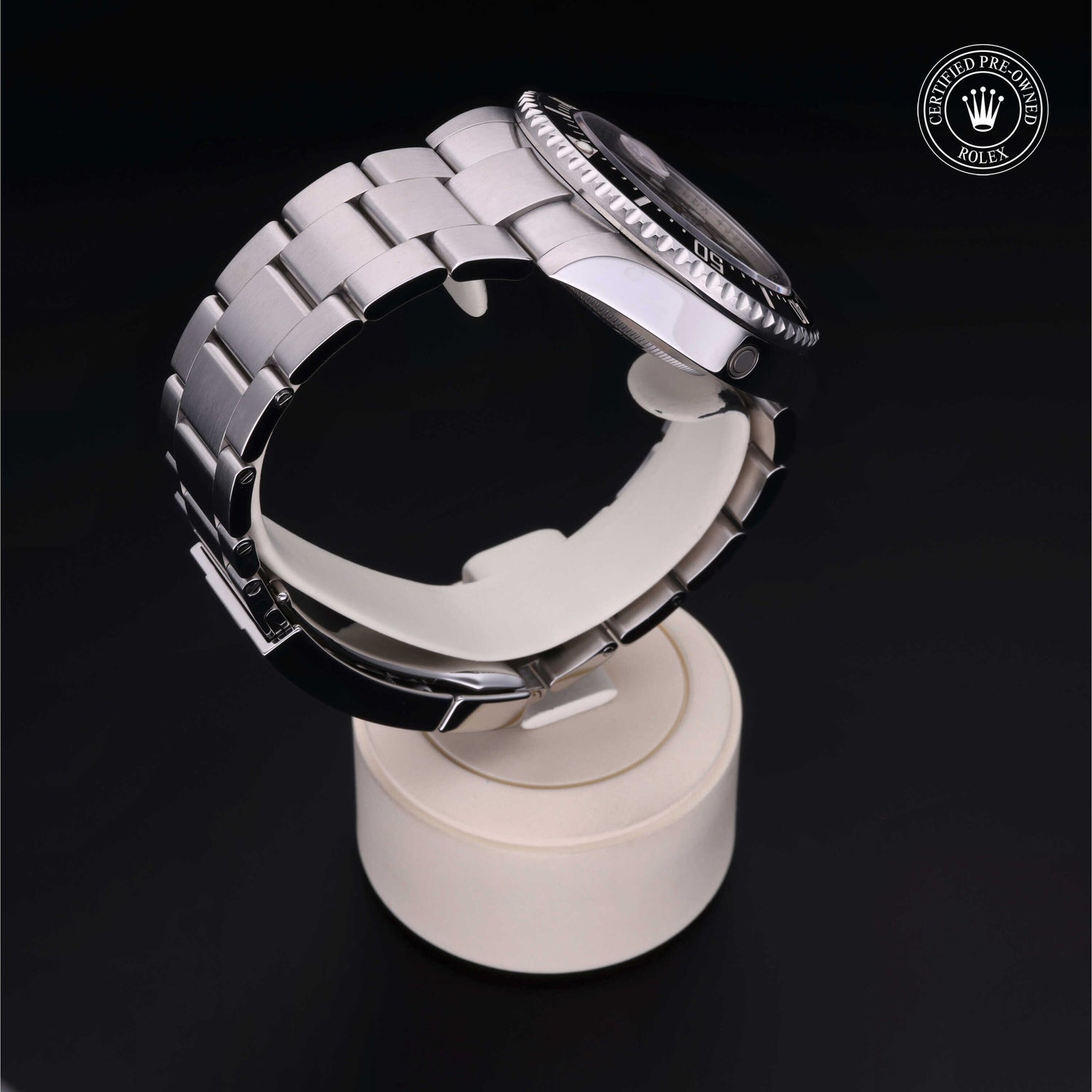 Rolex Certified Pre-owned Sea-Dweller M126600-0001 front on black background