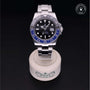 Rolex Certified Pre-owned GMT M116710BLNR-0002 front on black background