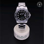 Rolex Certified Pre-owned GMT M116710LN-0001 front on black background