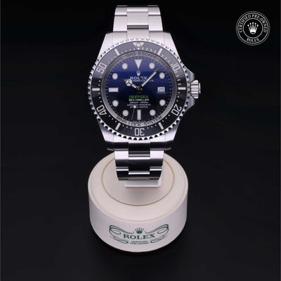 Rolex Certified Pre-owned Sea-Dweller M126660-0002 front on black background