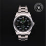 Rolex Certified Pre-owned Air-King M116900-0001 front on black background