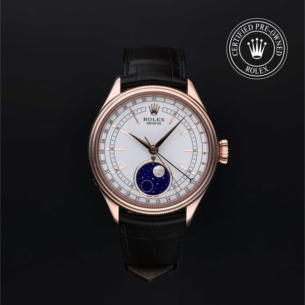 Rolex Certified Pre-owned Cellini M50535-0002 front on black background