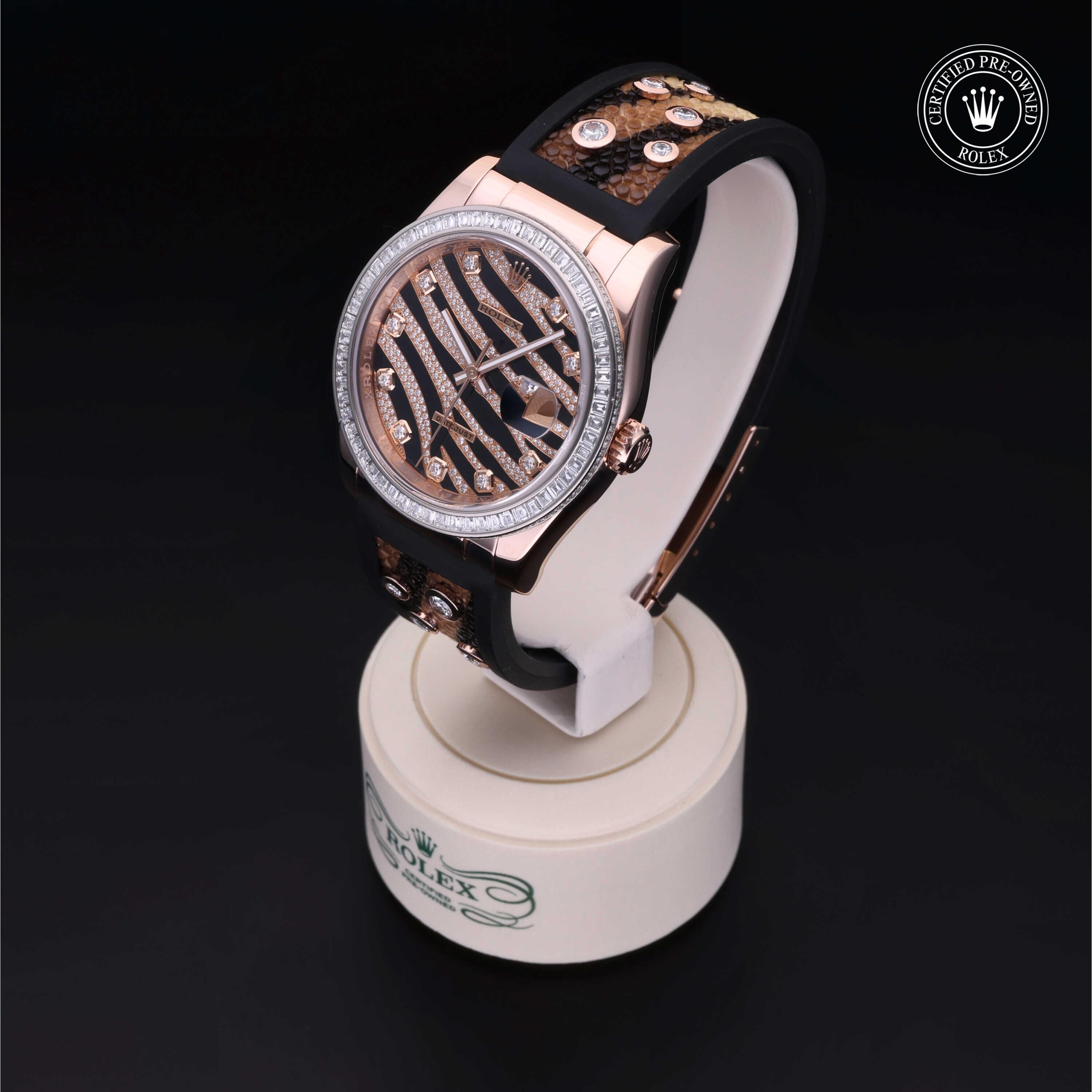 Rolex CPO Datejust M116185BBR front on white background