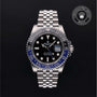 Rolex Certified Pre-owned GMT M126710BLNR-0002 front on black background