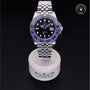 Rolex Certified Pre-owned GMT M126710BLNR-0002 front on black background